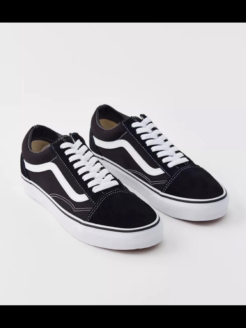 Vans Black & White Low-Top Skate Shoes, 9.5W/8M